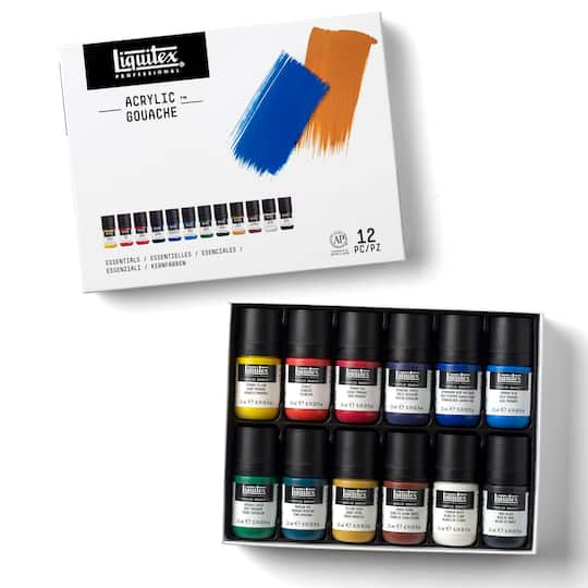 6 Packs: 12 ct. (72 total) Liquitex® Professional Acrylic™ Gouache 22mL Essentials